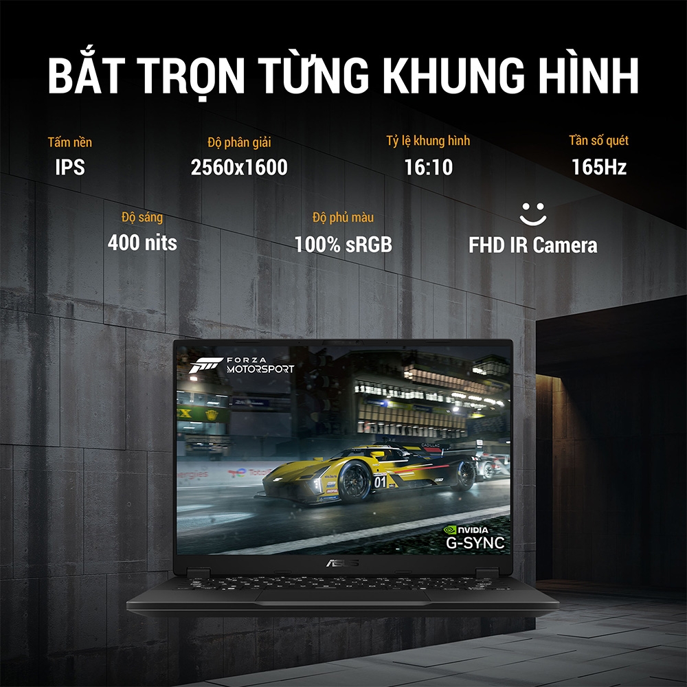 Laptop ASUS TUF Gaming A14 FA401GM-RG013W (Ryzen AI 9 465, RTX 5060 8GB, RAM 32GB LPDDR5X, SSD 1TB, 14 Inch IPS 2.5K 165Hz 100% sRGB, Win 11 Home)