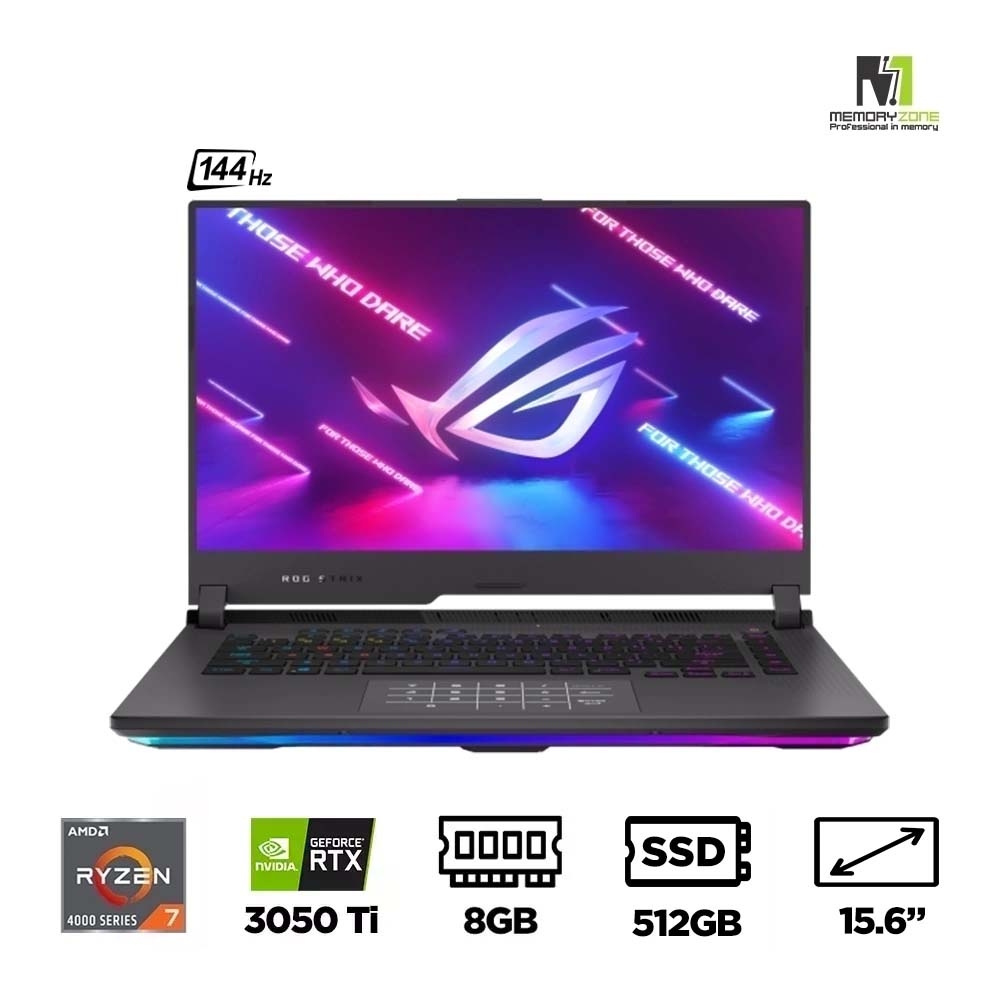 Laptop Gaming Asus ROG Strix G15 G513IE-HN246W (Ryzen 7 4800H, RTX 3050 Ti 4GB, Ram 8GB DDR4, SSD 512GB, 15.6 Inch IPS 144Hz FHD)