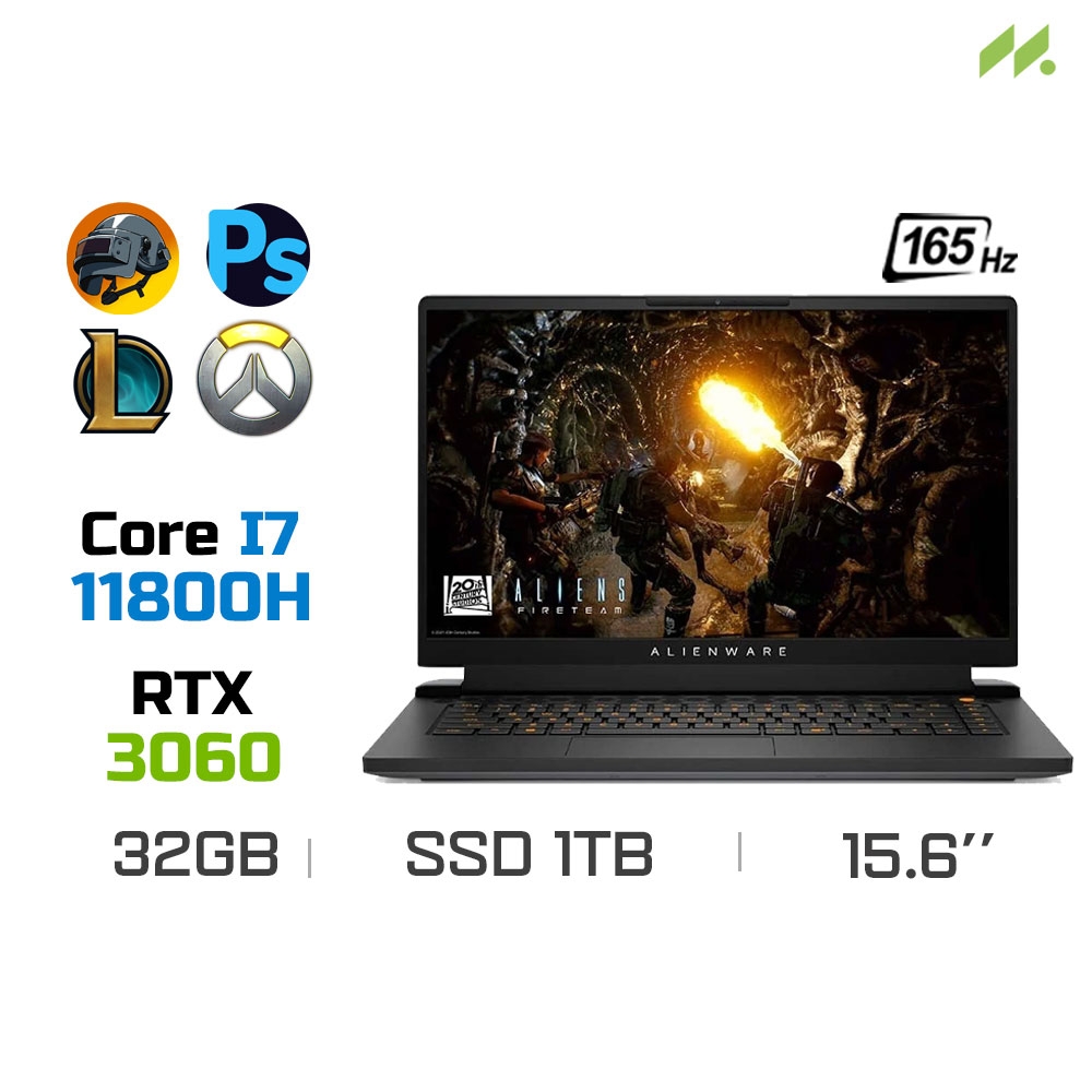 Laptop Gaming Dell Alienware M15 R6 P109F001DBL (i7-11800H, RTX 3060 6GB, Ram 32GB DDR4, SSD Laptop Gaming Dell Alienware M15 R6 P109F001DBL (i7-11800H, RTX 3060 6GB, Ram 32GB DDR4, SSD