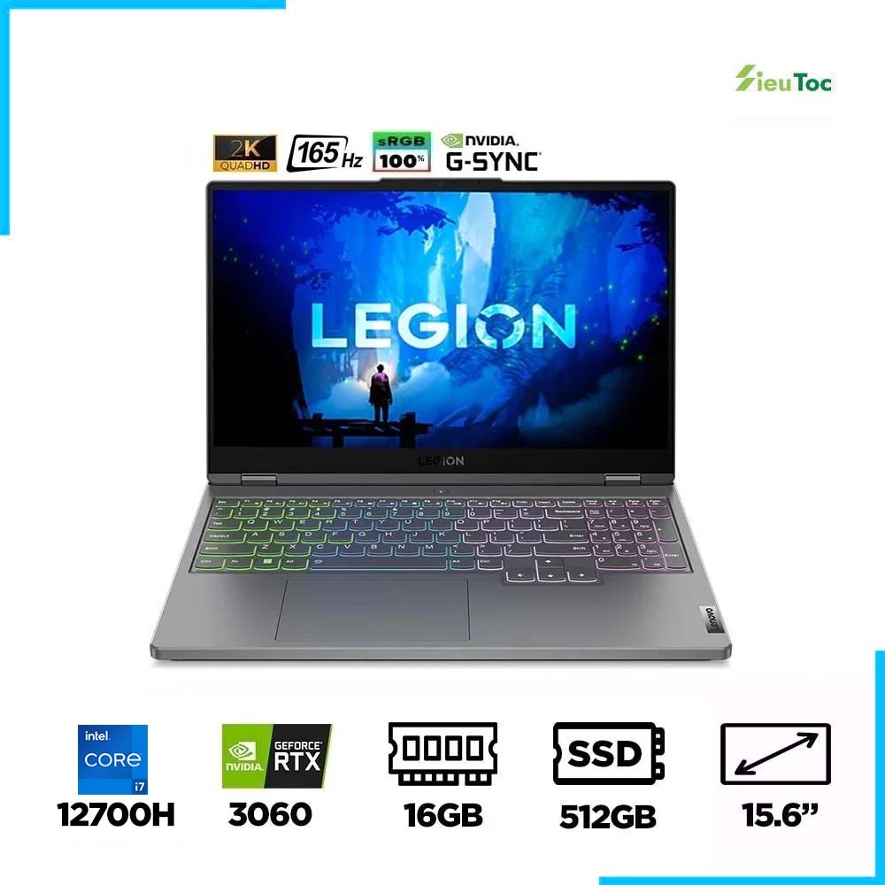 Laptop Gaming Lenovo Legion 5 15IAH7H 82RB0047VN (i7-12700H, RTX 3060 6GB, Ram 16GB DDR5, SSD 512GB, 15.6 Inch 165Hz WQHD)