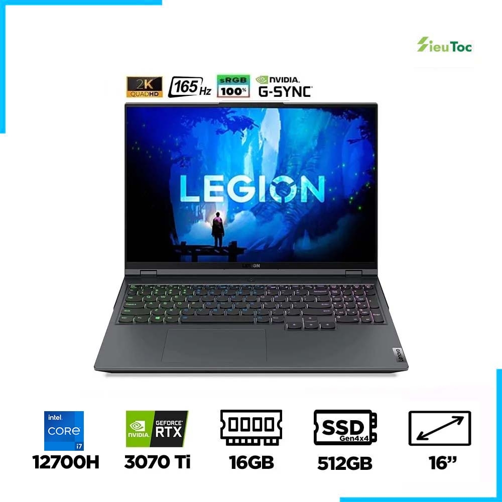 Laptop Gaming Lenovo Legion 5 Pro 16IAH7H 82RF0044VN (i7-12700H, RTX 3070 Ti 8GB, Ram 16GB DDR5, SSD 512GB, 16 Inch 165Hz WQHD)