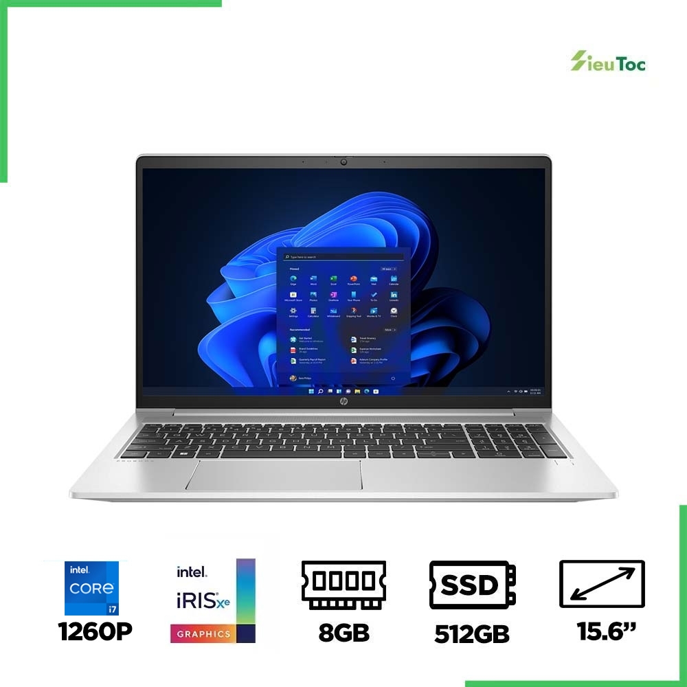 Laptop HP Probook 450 G9 6M103PA (i7-1260P, Iris Xe Graphics, Ram 8GB DDR4, SSD 512GB, 15.6 Inch IPS FHD)