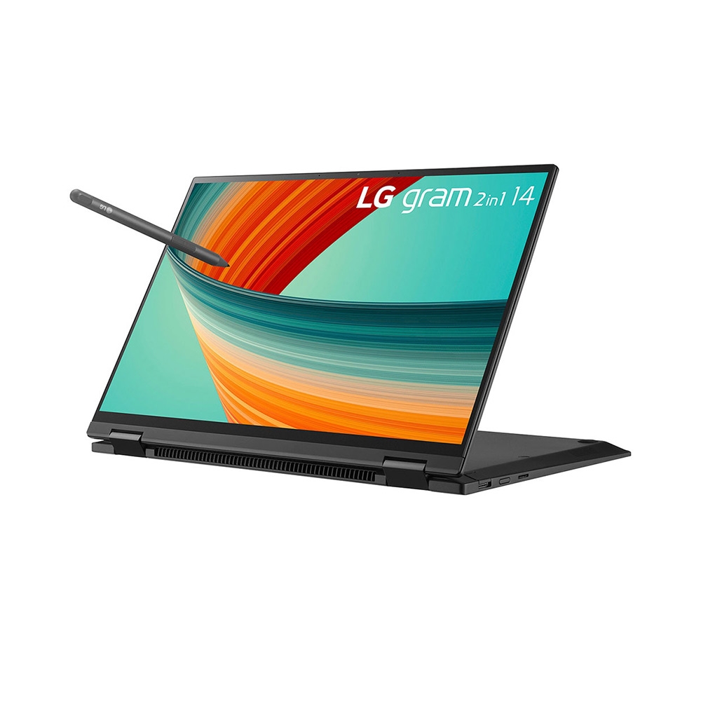 Laptop LG Gram 2 in 1 2023 14T90R-G.AH55A5 (i5-1340P EVO, Iris Xe Graphics, Ram 16GB LPDDR5, SSD 512GB, 14 Inch IPS TouchScreen, Bút cảm ứng)