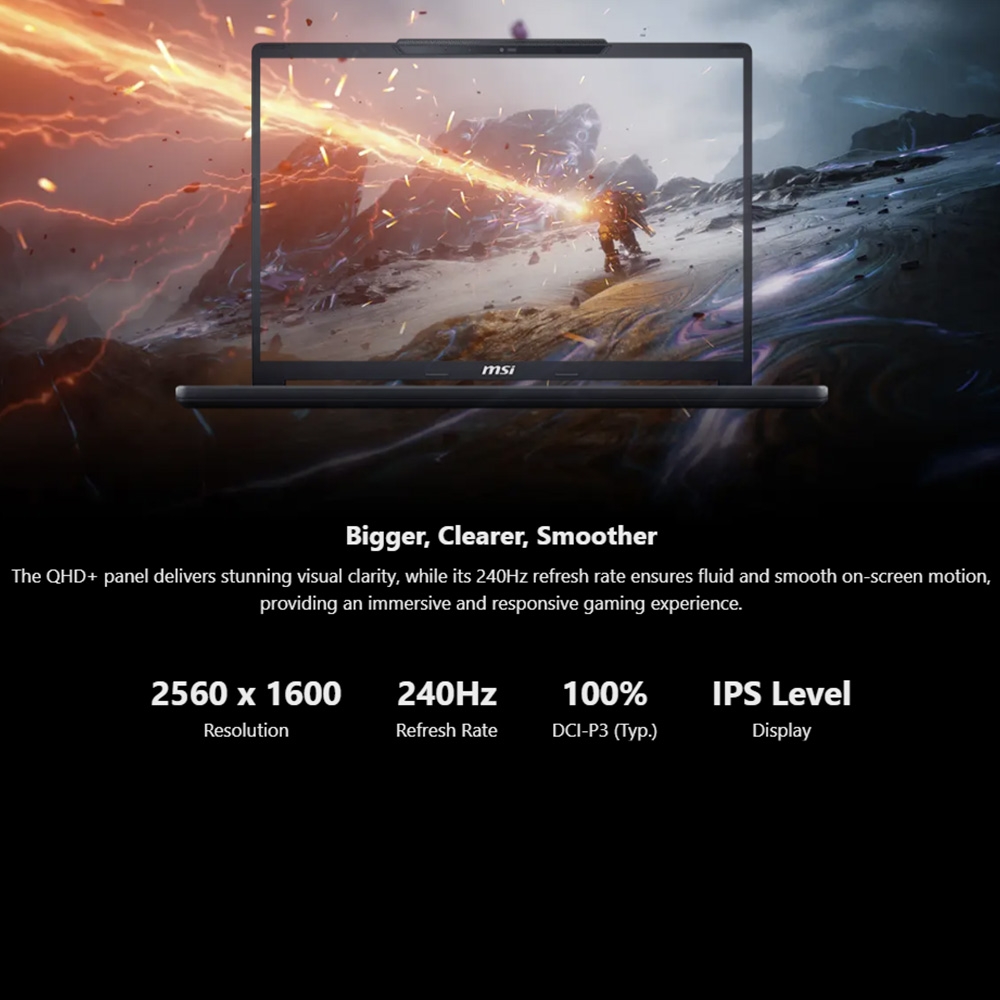 Laptop MSI Crosshair 16 HX E14WEK-076VN (i9-14900HX, RTX 5050 8GB, RAM 32GB DDR5, SSD 1TB, 16 Inch IPS QHD+ 240Hz 100% DCI-P3, Win 11)