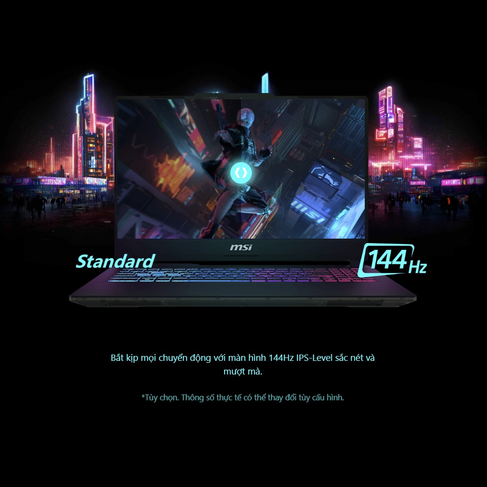 Laptop MSI Cyborg 15 A13UC-2082VN (i7-13620H, RTX 3050 4GB, RAM 16GB DDR5, SSD 512GB, 15.6 Inch IPS FHD 144Hz, Win 11 Home)