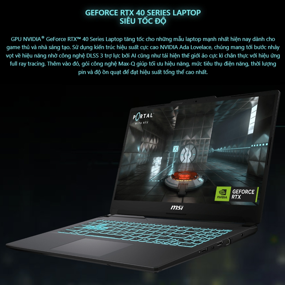 Laptop MSI Cyborg 15 Black Edition A13VE-2410VN (i5-13420H, RTX 4050 6GB, RAM 16GB DDR5, SSD 512GB, 15.6 Inch FHD 144Hz, Win 11 Home)
