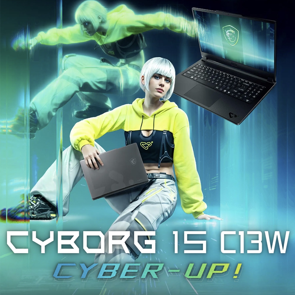 Laptop MSI Cyborg 15 C13WEO-417VN (i7-13620H, RTX 5050 8GB, RAM 16GB DDR4, SSD 512GB, 15.6 Inch IPS FHD 144Hz 100% sRGB, Win 11 Home)
