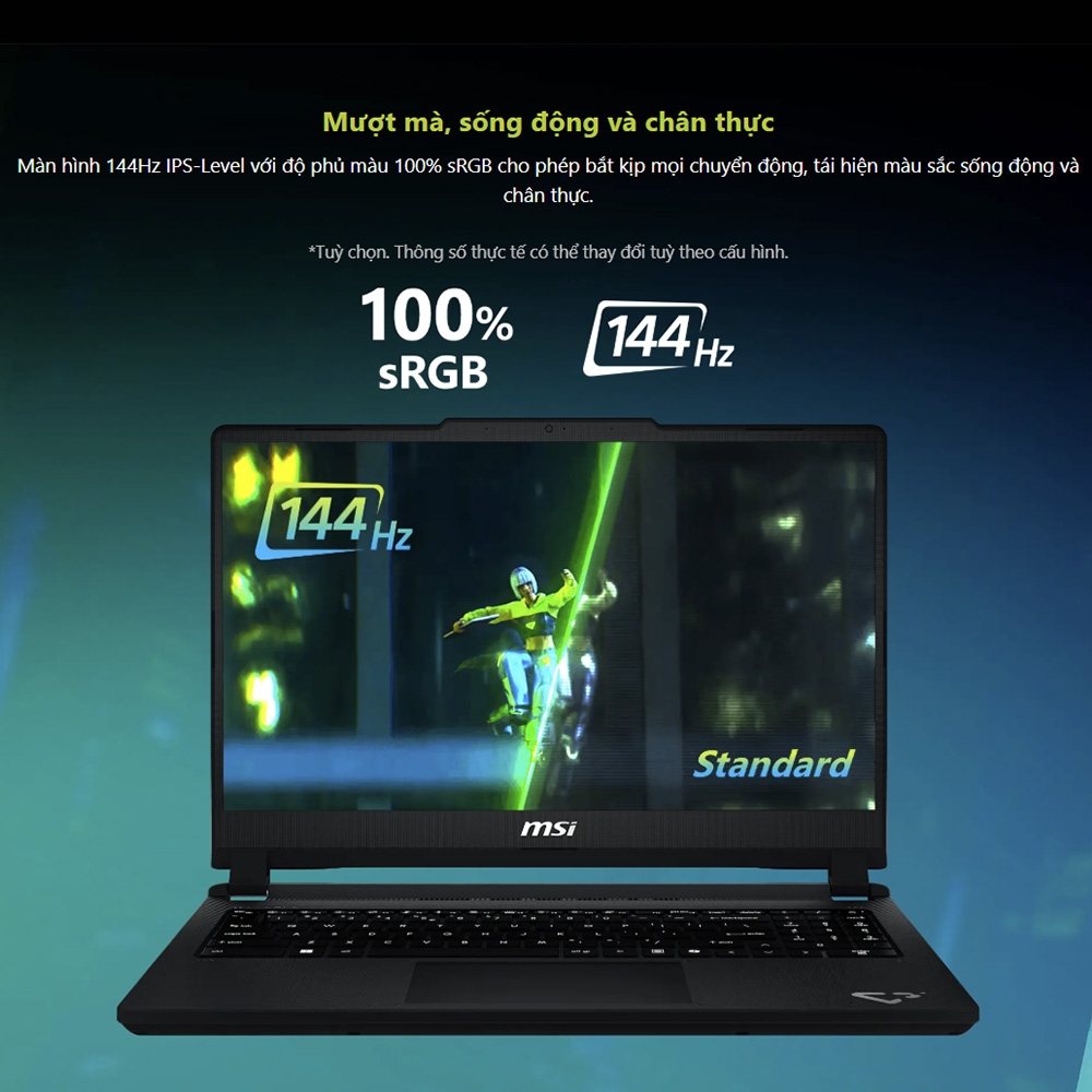 Laptop MSI Cyborg 15 C13WEO-417VN (i7-13620H, RTX 5050 8GB, RAM 16GB DDR4, SSD 512GB, 15.6 Inch IPS FHD 144Hz 100% sRGB, Win 11 Home)
