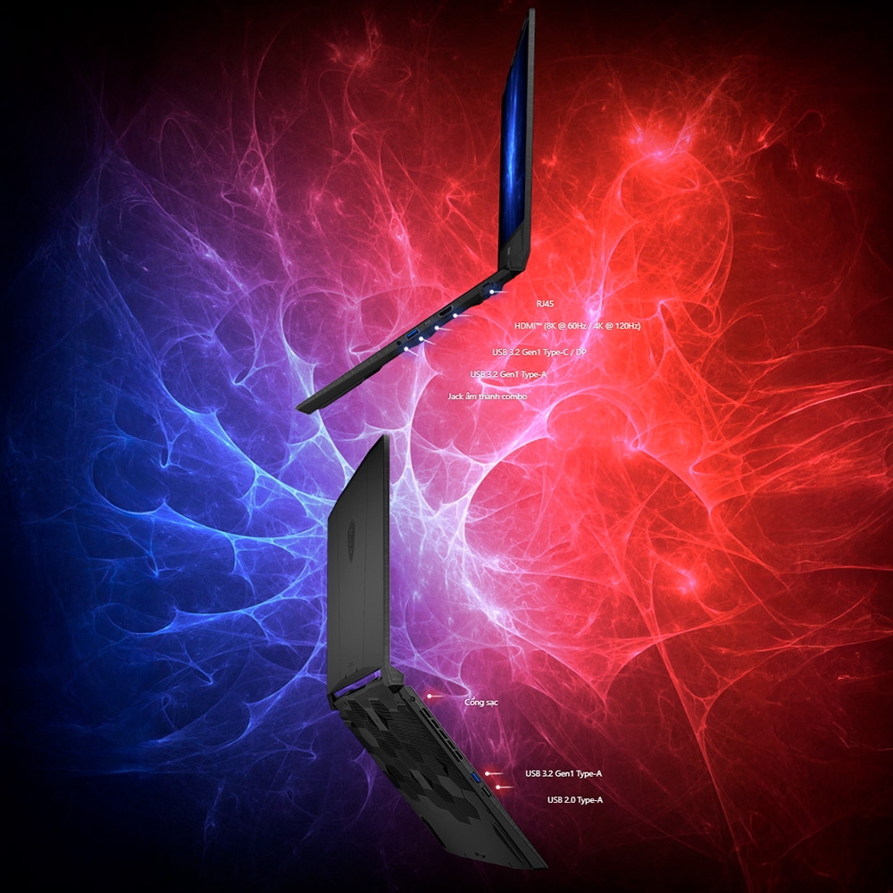 Laptop MSI Katana 15 B13VEK-2440VN (i7-13620H, RTX 4050 6GB, RAM 16GB DDR5, SSD 1TB, 15.6 Inch IPS FHD 144Hz, Win 11)