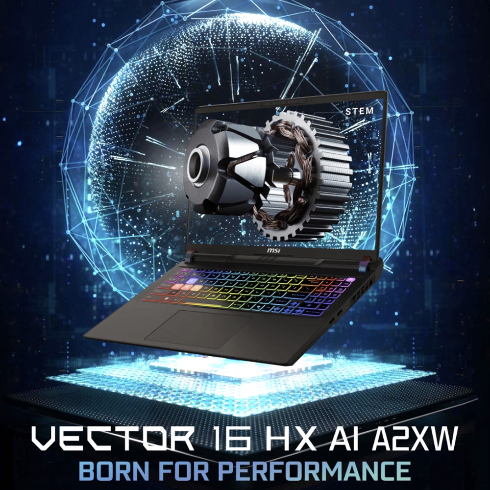 Laptop MSI Vector 16 HX AI A2XWJG-470VN (Ultra 9 275HX, RTX 5090 24GB, RAM 16GB DDR5, SSD 1TB, 16 Inch IPS QHD+ 240Hz 100% DCI-P3, Win 11 Home)