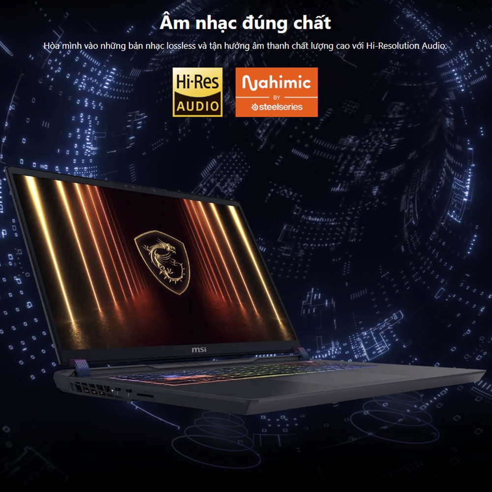 Laptop MSI Vector 16 HX AI A2XWJG-470VN (Ultra 9 275HX, RTX 5090 24GB, RAM 16GB DDR5, SSD 1TB, 16 Inch IPS QHD+ 240Hz 100% DCI-P3, Win 11 Home)