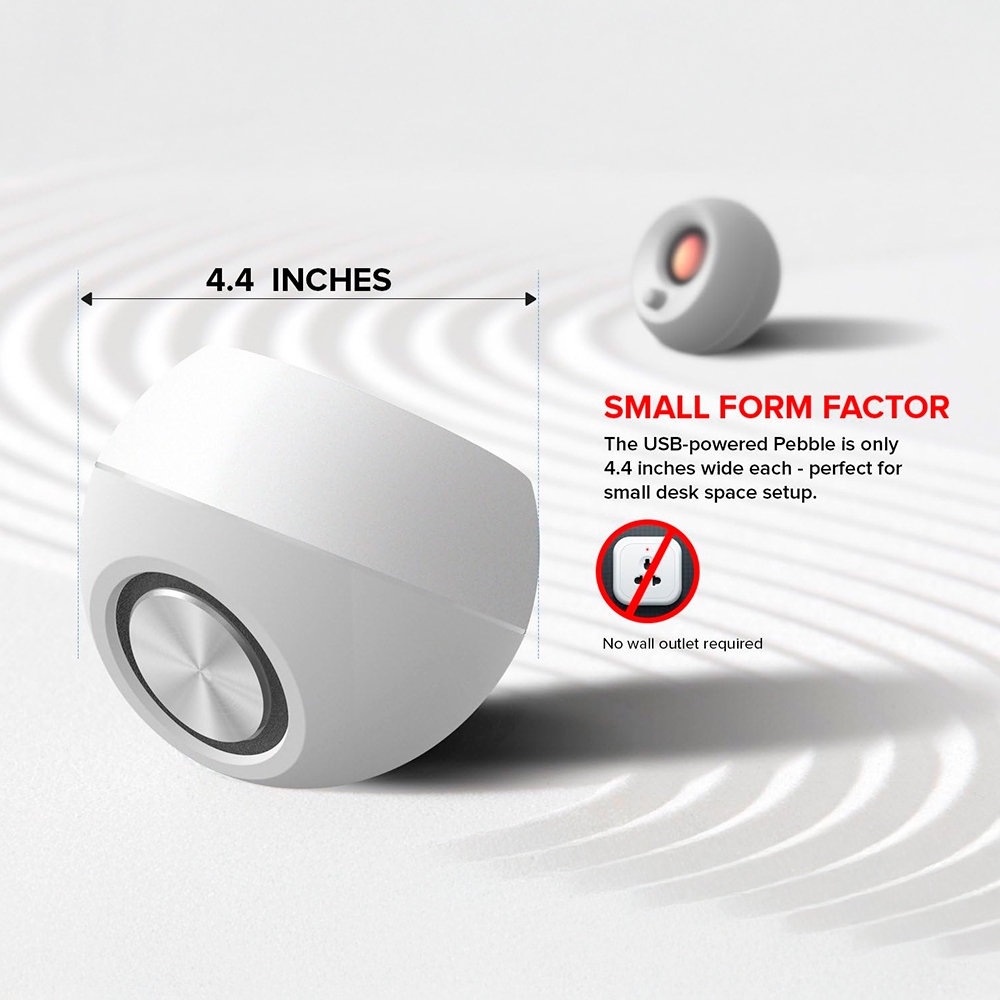 Loa vi tính Creative Pebble White 4.4W x2 (RMS)