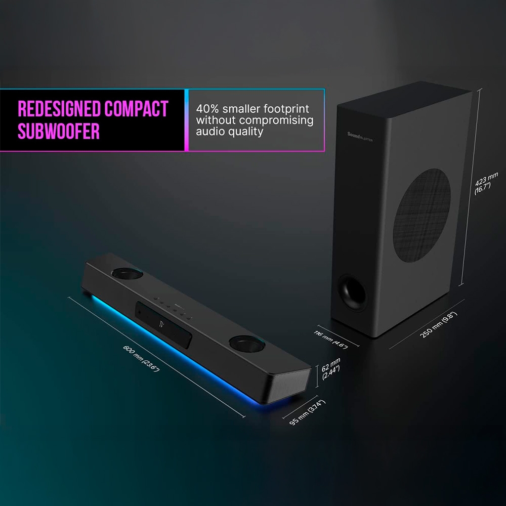 Loa vi tính Creative Sound Blaster Katana V2X Black Bluetooth Super X-Fi 90W (RMS)