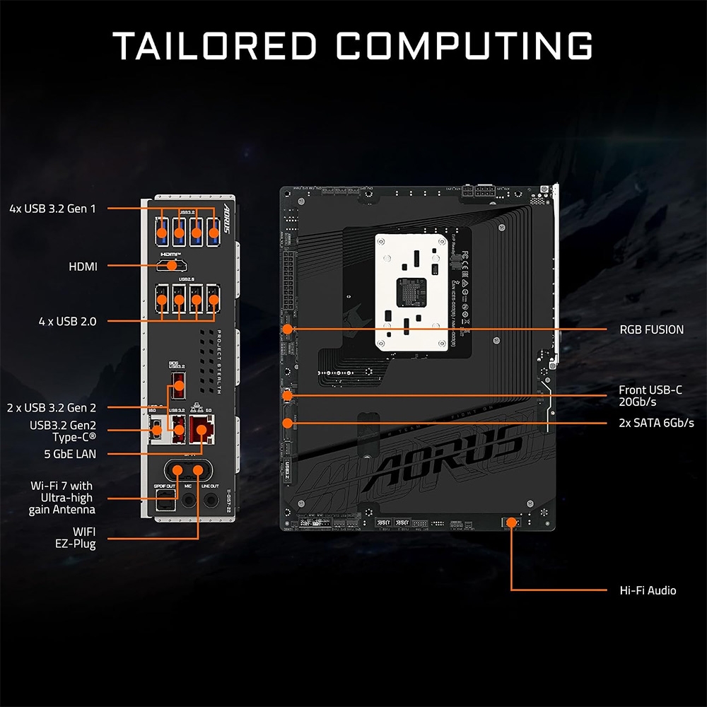 Mainboard Gigabyte B850 AORUS STEALTH WIFI7 DDR5