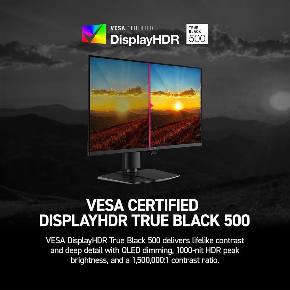Màn hình 2K MSI MPG 271QR QD-OLED X50 26.5 Inch WQHD 500Hz HDR