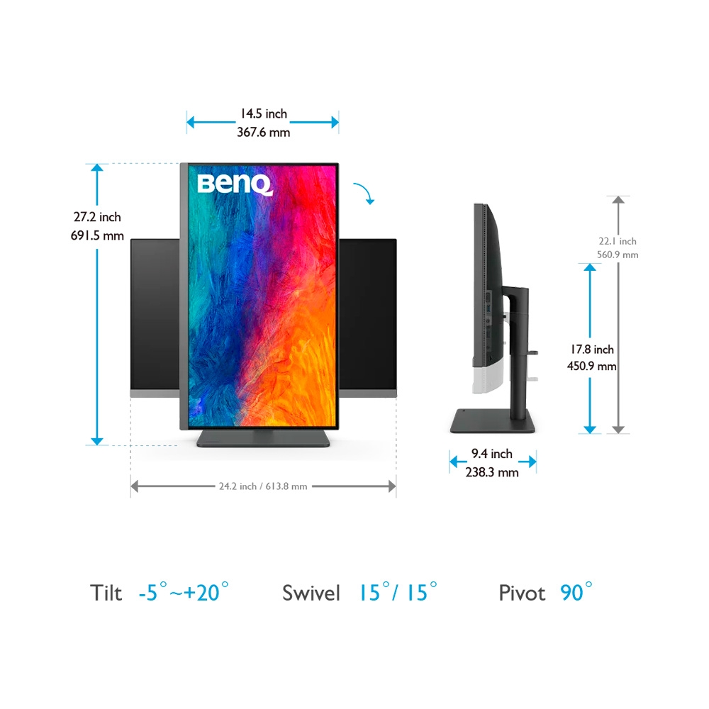Màn hình 4K BenQ PD2706U IPS 27 Inch UHD 60Hz HDR USB-C Hub