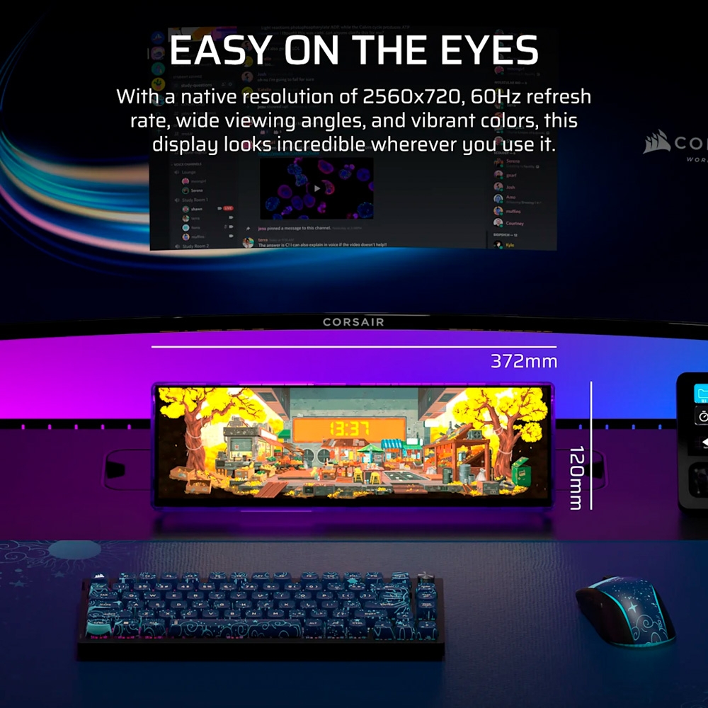 Màn hình cảm ứng Corsair XENEON EDGE Atomic Purple LCD 14.5 inch UWHD 60Hz CC-9011337-WW