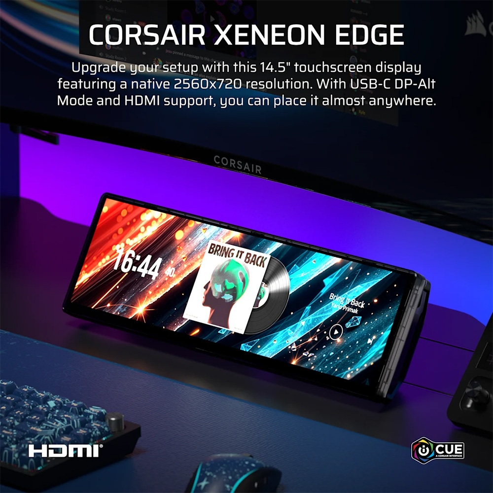 Màn hình cảm ứng Corsair XENEON EDGE Smoke LCD 14.5 inch UWHD 60Hz CC-9011357-WW
