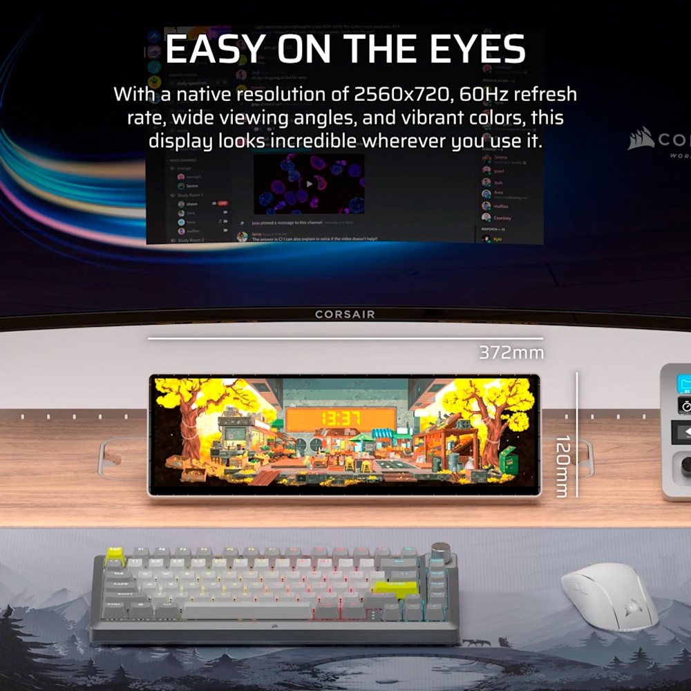 Màn hình cảm ứng Corsair XENEON EDGE White LCD 14.5 inch UWHD 60Hz CC-9011311-WW