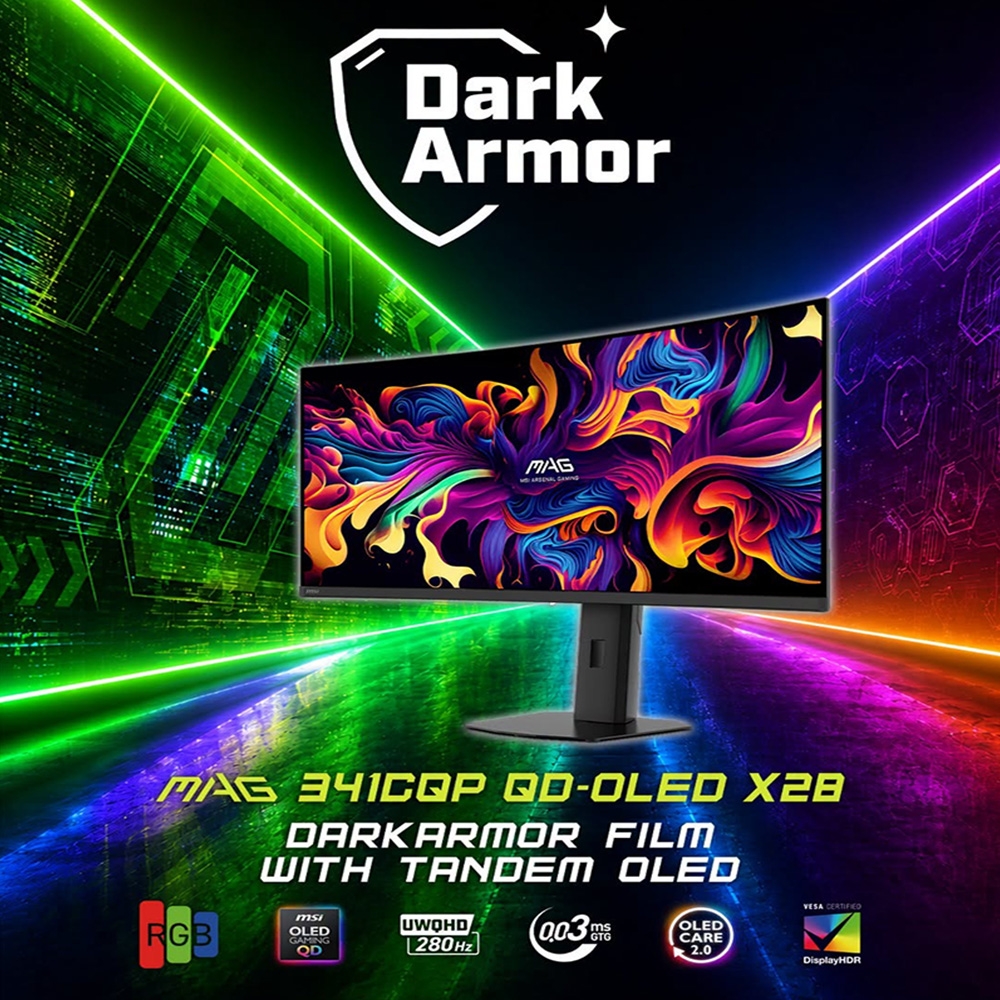 Màn hình cong 2K MSI MAG 341CQP QD-OLED X28 34 Inch UWQHD 280Hz HDR