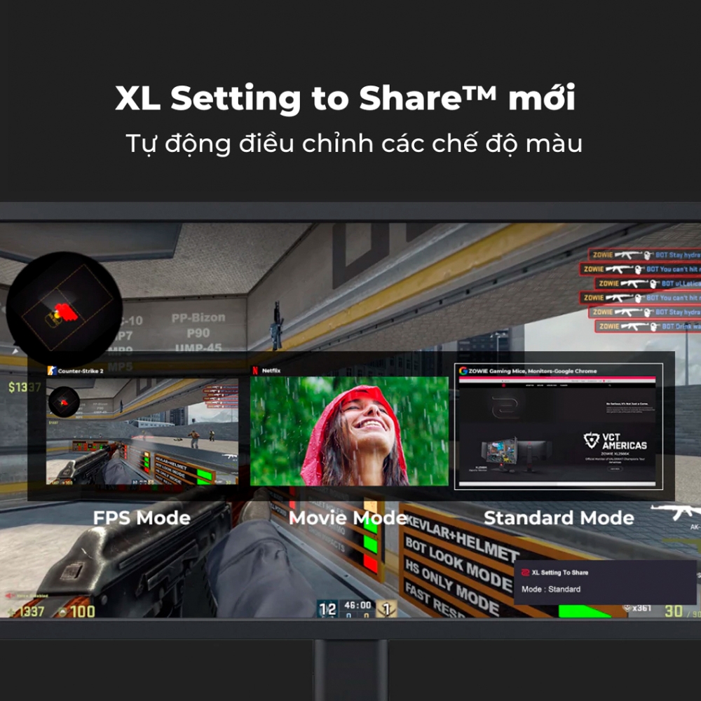 Màn hình Gaming Esport BenQ ZOWIE 24.1 Inch Fast TN 280Hz XL2540X+