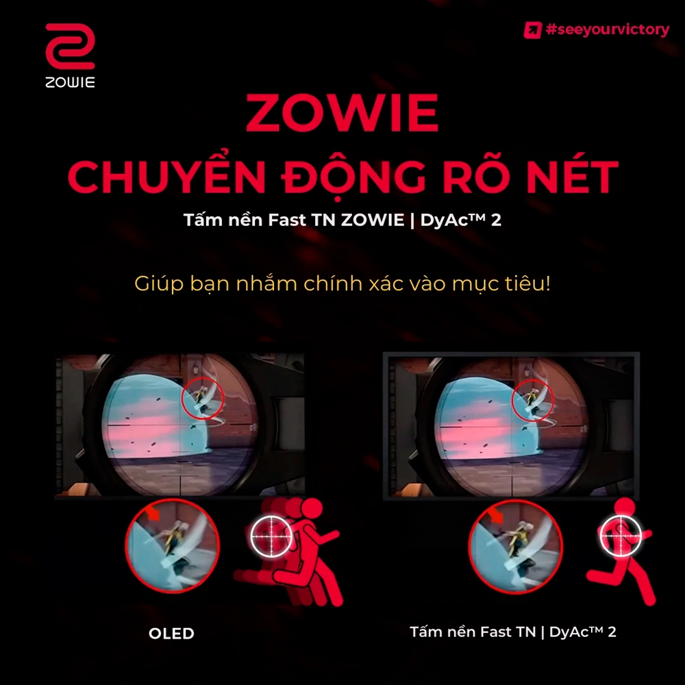 Màn hình Gaming Esport BenQ ZOWIE 24.1 Inch Fast TN 400Hz XL2566X+