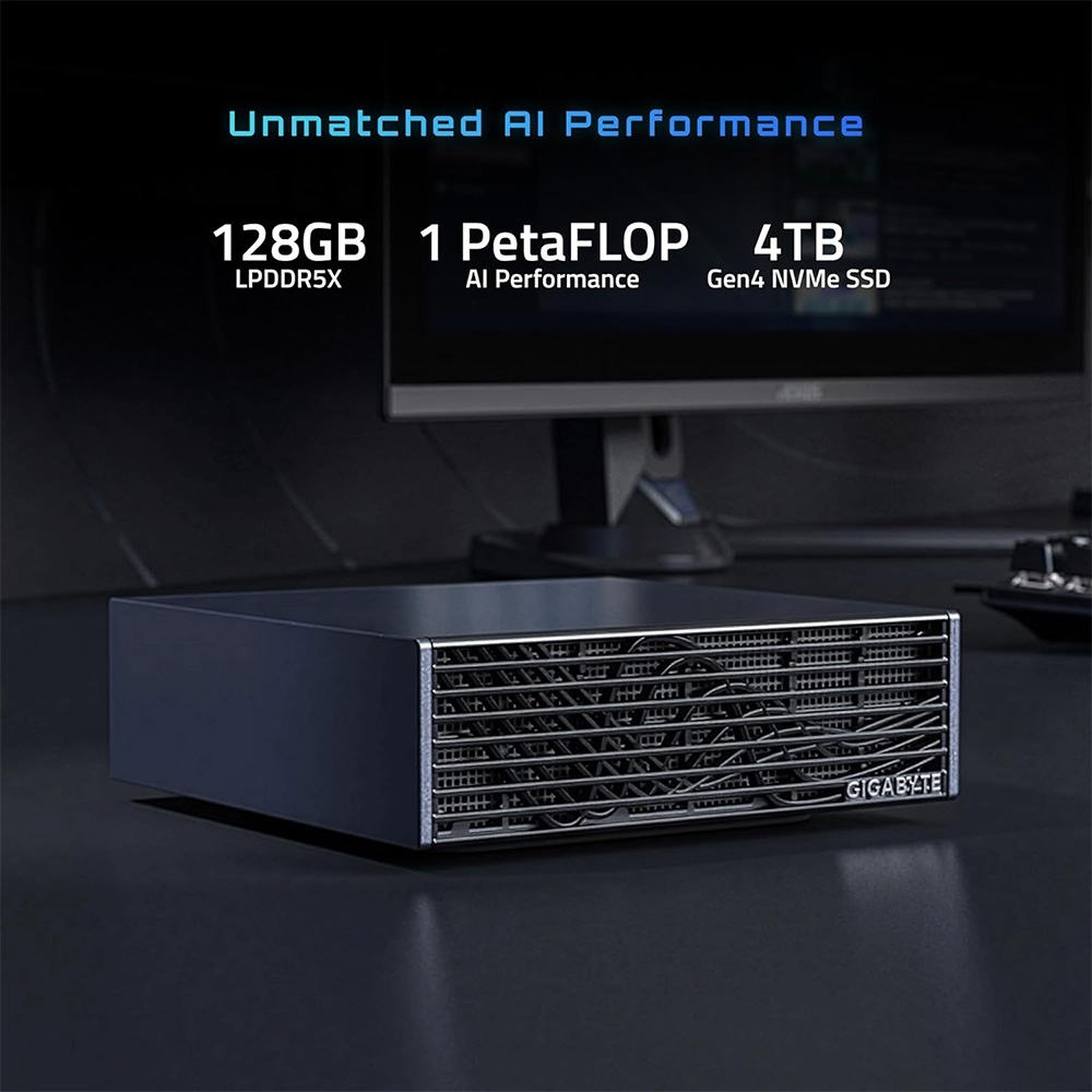 Máy tính Mini PC AI Gigabyte TOP ATOM ATAGB10-9001 (GB10 ARM V9.2-A, GB10 Grace Blackwell Graphics)