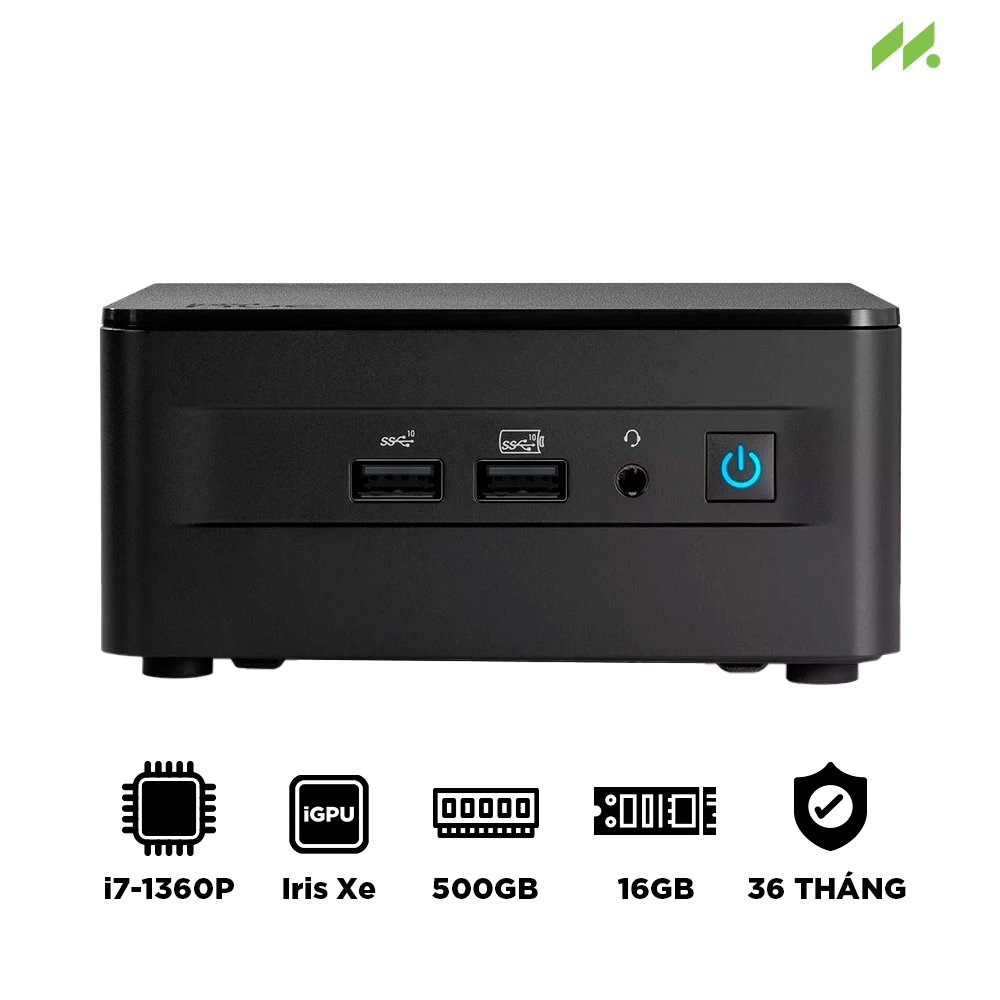 Máy tính Mini PC Asus NUC 13 Pro Tall Arena Canyon i7-1360P RNUC13ANHI70000