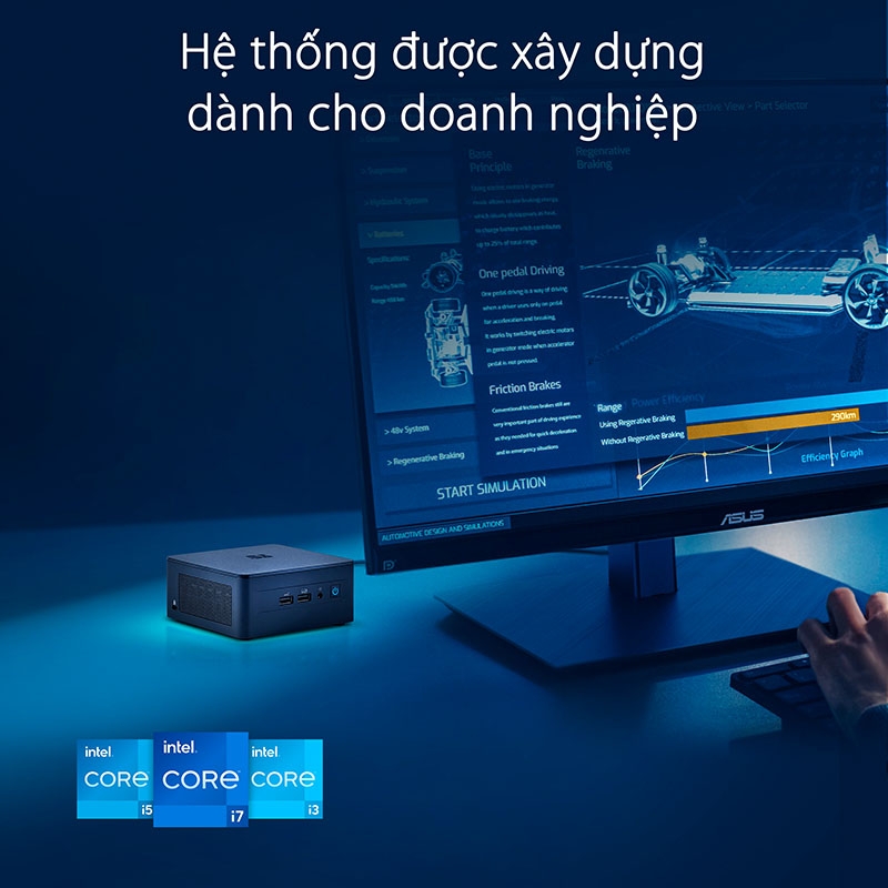 Máy tính Mini PC Asus NUC 13 Pro Tall RNUC13ANHH700000I (i7-13620H, Iris Xe Graphics)