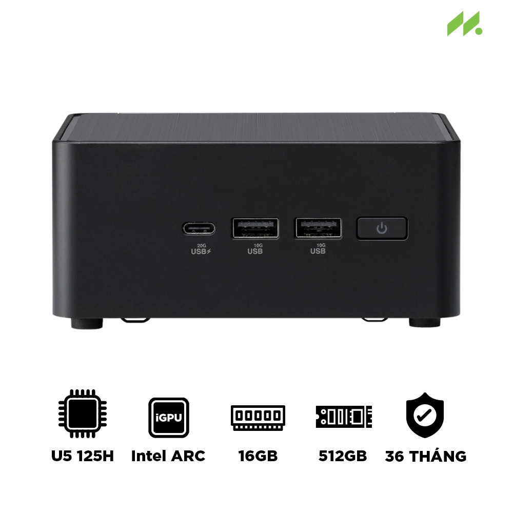 Máy tính Mini PC ASUS NUC 14 Pro Tall RNUC14RVHU500001I (Ultra 5 125H, Arc Graphics)