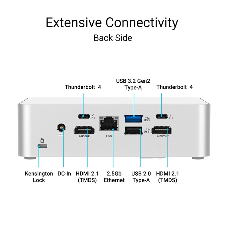 Máy tính Mini PC ASUS NUC 15 Pro Plus RNUC15CRSU700000I (Ultra 7 255H, Arc Graphics)