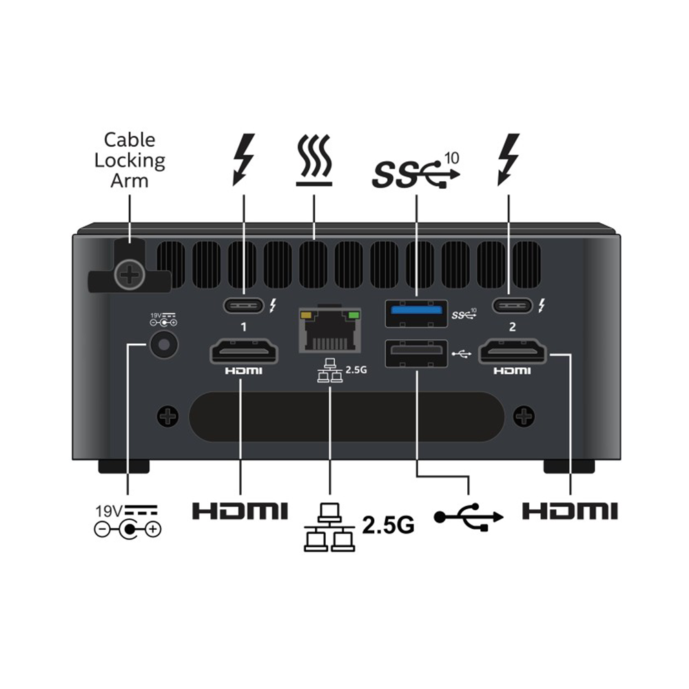 Máy tính Mini PC Intel NUC 11 Pro Tiger Canyon BNUC11TNHI50000