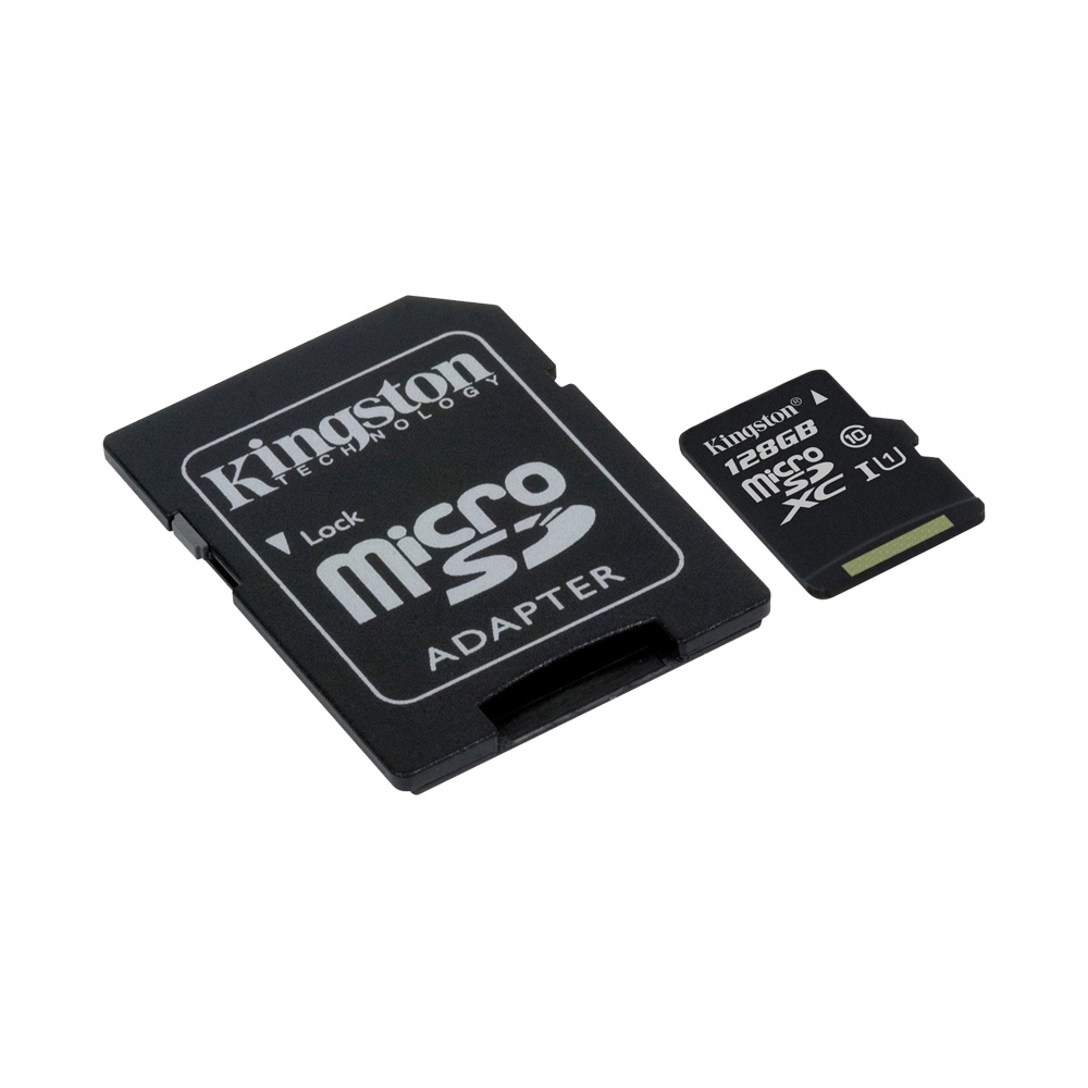 Thẻ Nhớ MicroSDXC Kingston Canvas Select 128GB 80MB/s Class10 U1 SDCS/128GB (Kèm Adapter)