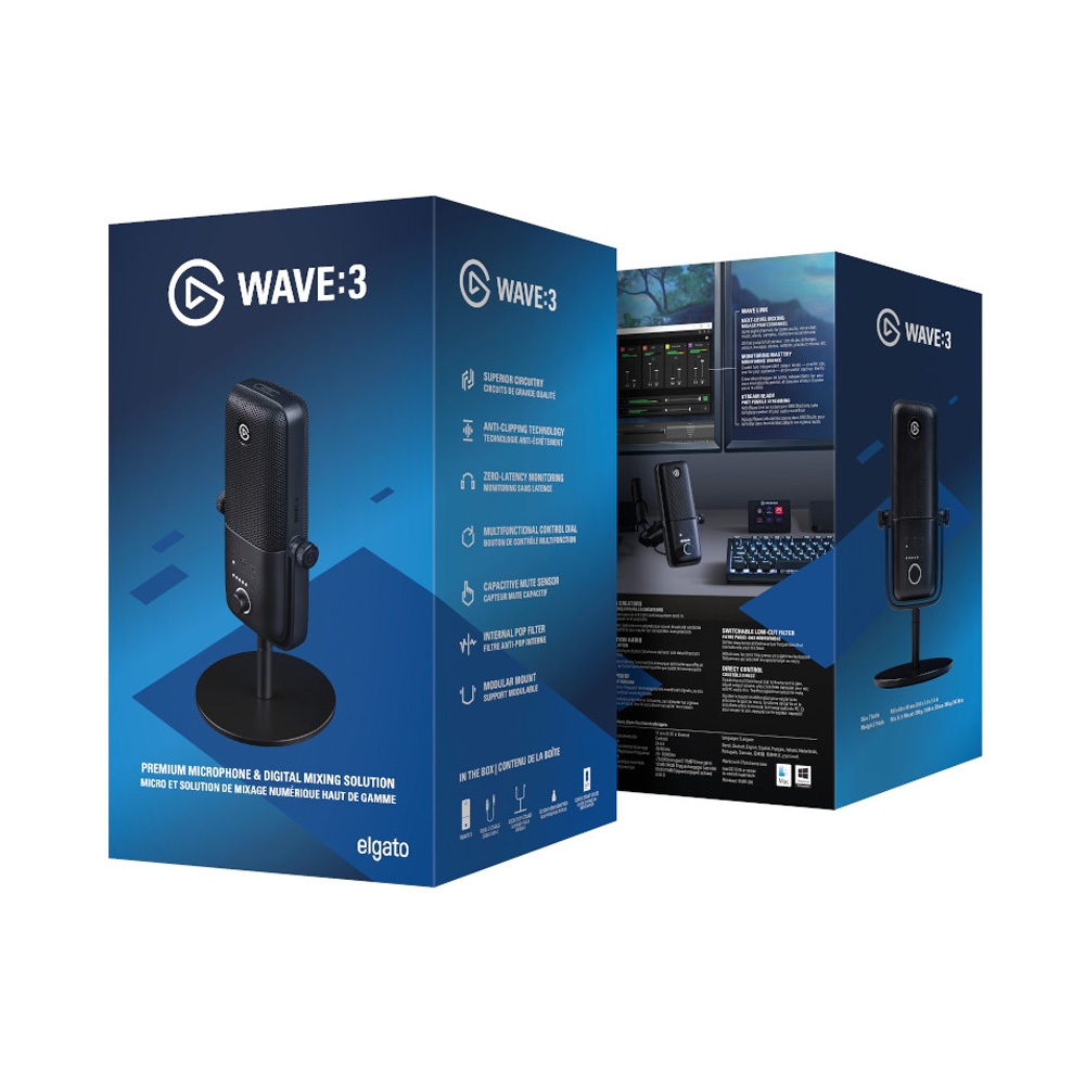 Thiết bị Stream Elgato Gaming Microphone Wave 3 10MAB9901