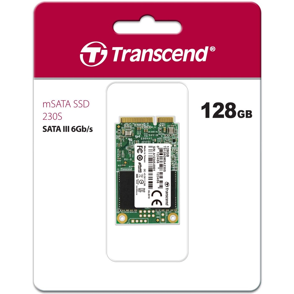 SSD Transcend mSATA SATA III 128GB MSA230S 3D-NAND TS128GMSA230S