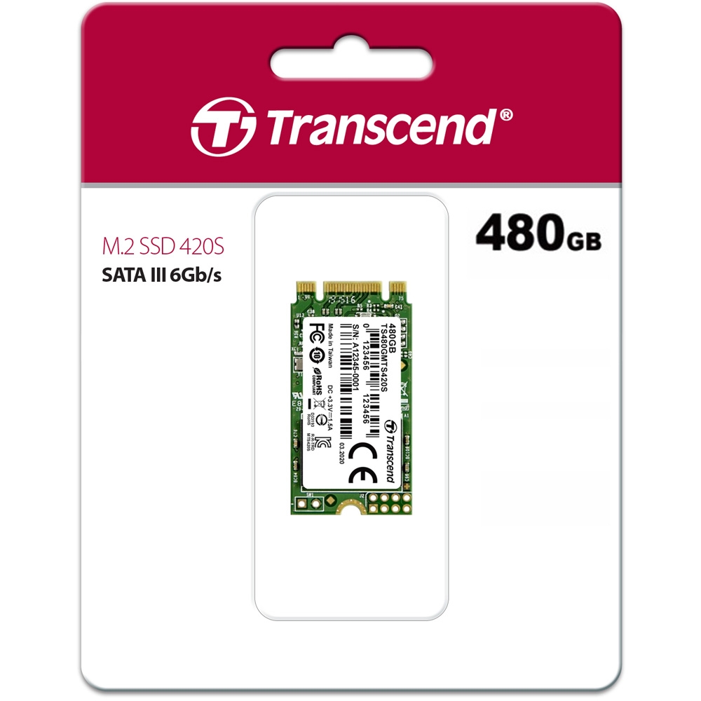 SSD Transcend M.2 2242 SATA III 480GB MTS420S 3D-NAND TS480GMTS420S
