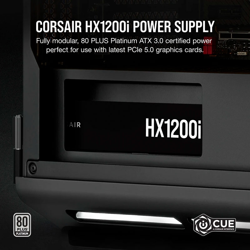 Nguồn máy tính Corsair HX1200i 2025 ATX 3.1 & PCIe 5.1 1200W 80 Plus Platinum CP-9020307-NA