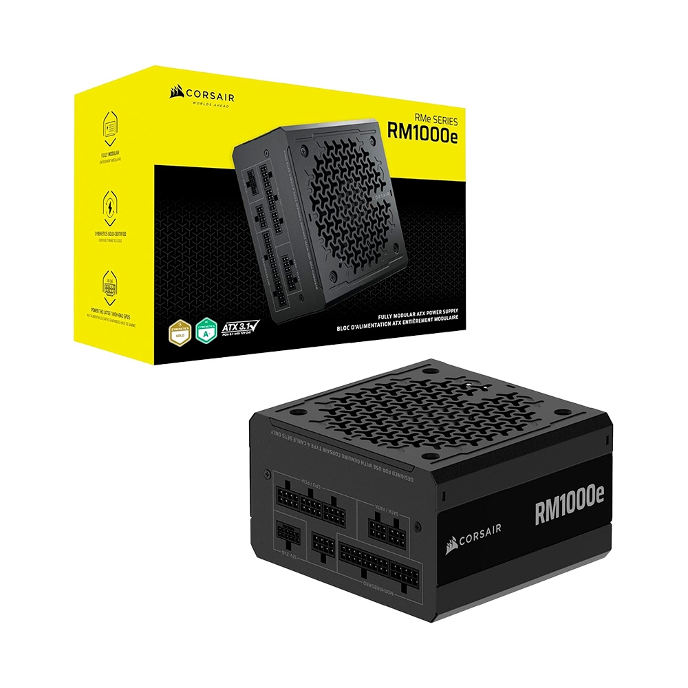 Nguồn máy tính Corsair RM1000e 1000W ATX 3.1 Cybenetics Gold CP-9020297-NA