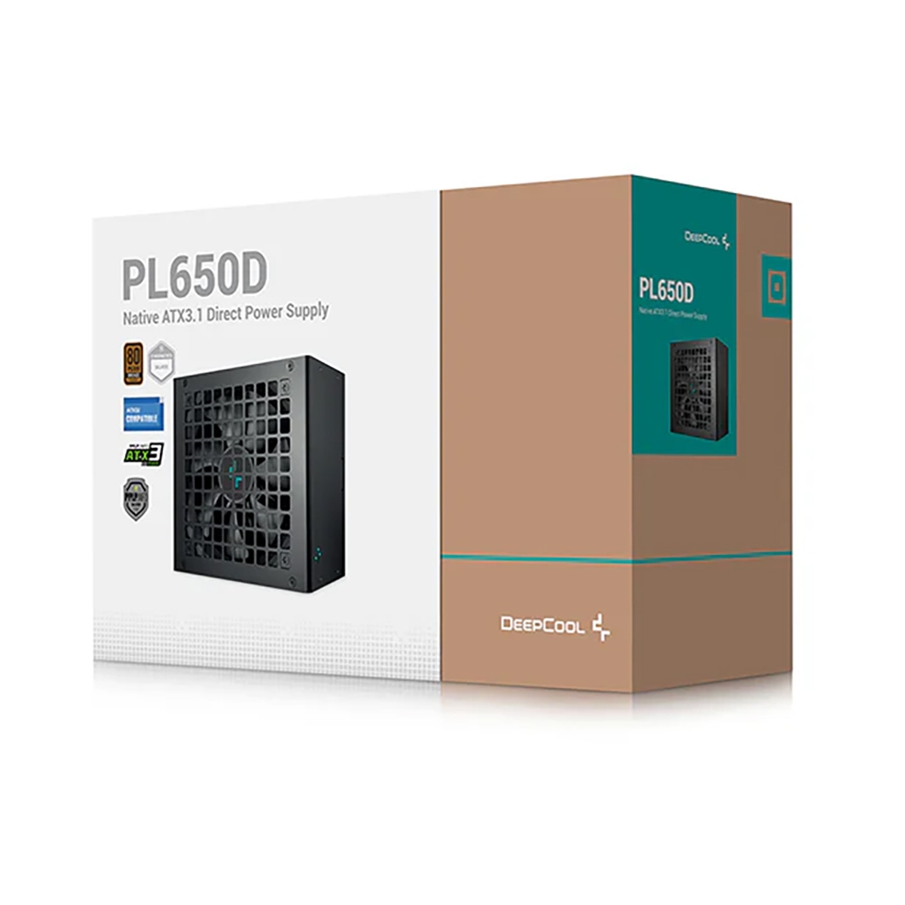 Nguồn máy tính Deepcool PL650D PCIE5 650W 80 Plus Bronze R-PL650D-FC0B-EU-V2