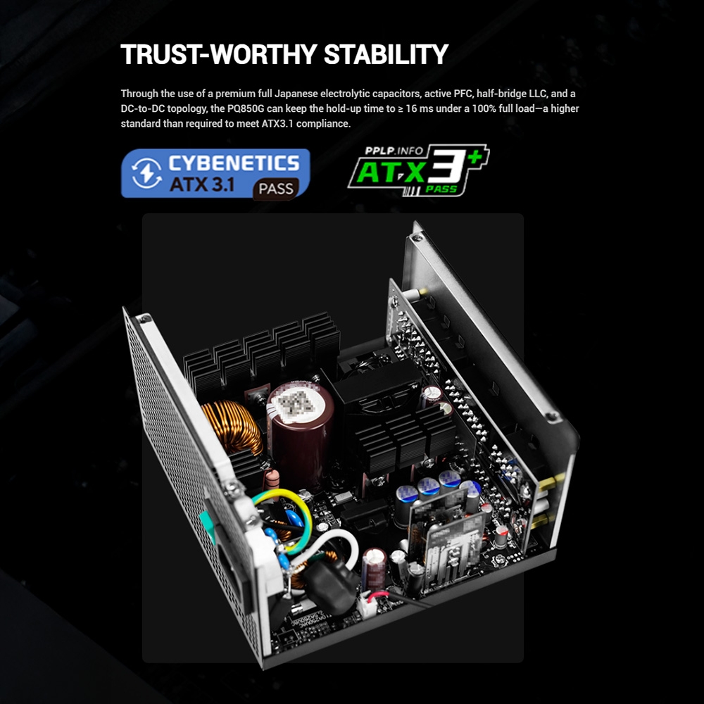 Nguồn máy tính Gamer Storm (by DeepCool) PQ850G 850W Cybenetics Platinum PQ850G-FB