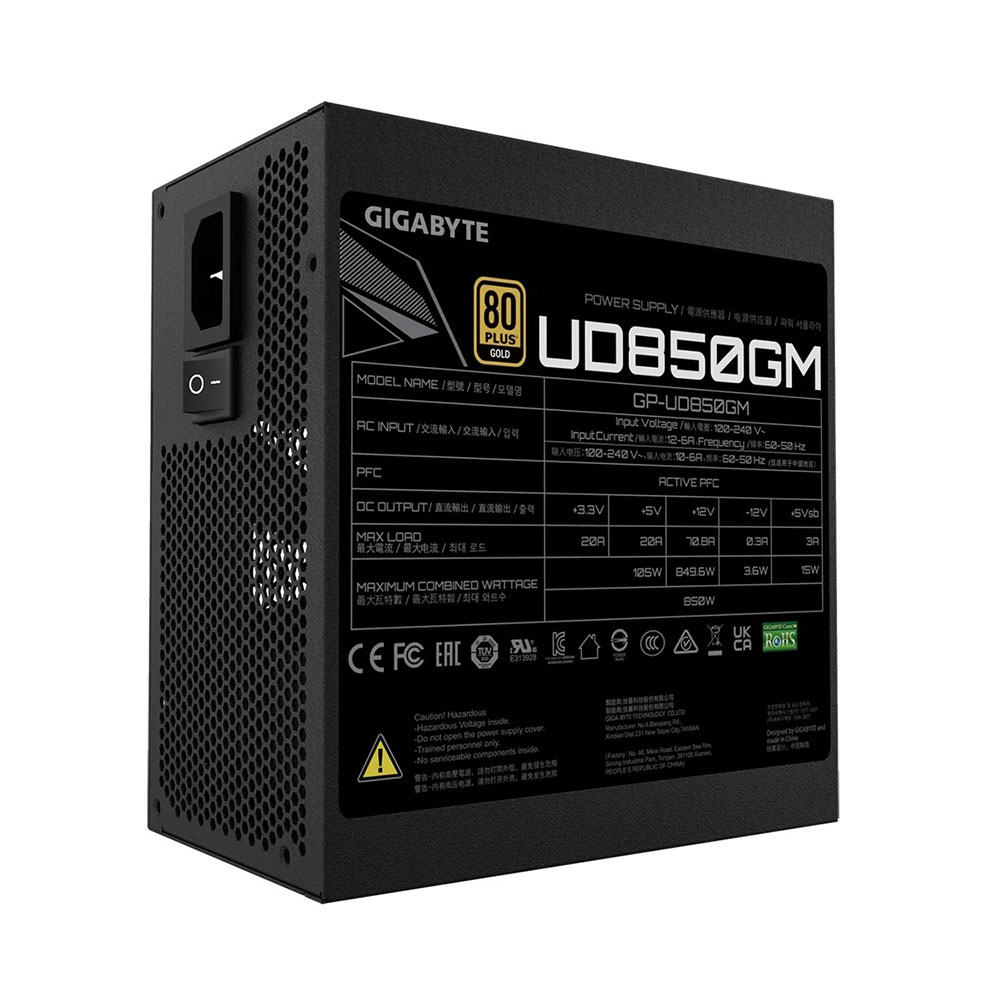 Nguồn máy tính Gigabyte UD850GM 850W 80 Plus Gold GP-UD850GM