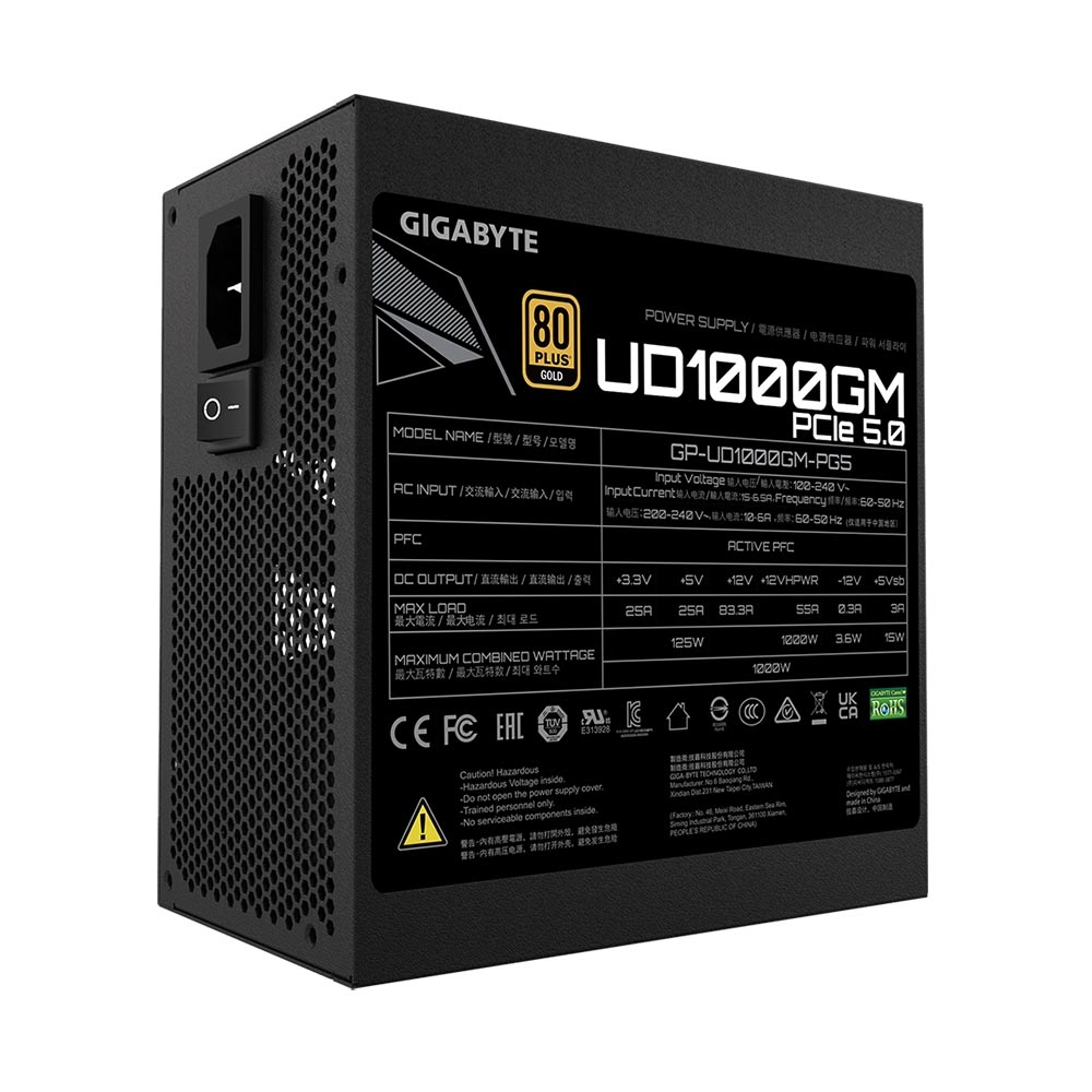 Nguồn máy tính Gigabyte UD1000GM PG5 1000W 80 Plus Gold GP-UD1000GM-PG5