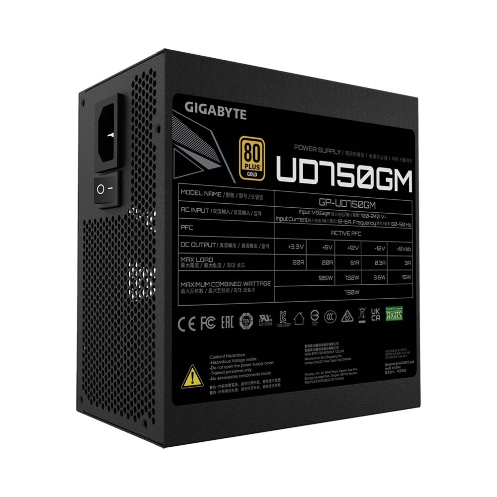 Nguồn máy tính Gigabyte UD750GM 750W 80 Plus Gold GP-UD750GM