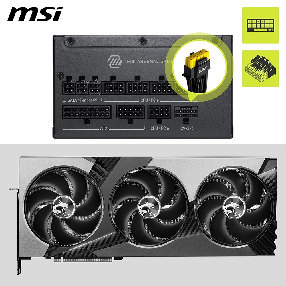 Nguồn máy tính MSI MAG A1200PLS PCIE5 1200W 80 Plus Titanium MAG-A1200PLS-PCIE5