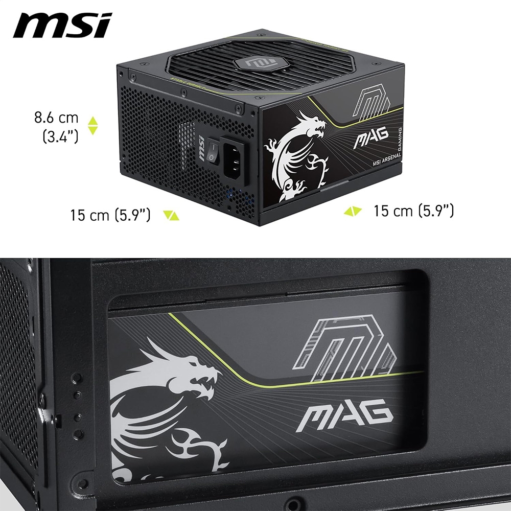 Nguồn máy tính MSI MAG A1200PLS PCIE5 1200W 80 Plus Titanium MAG-A1200PLS-PCIE5
