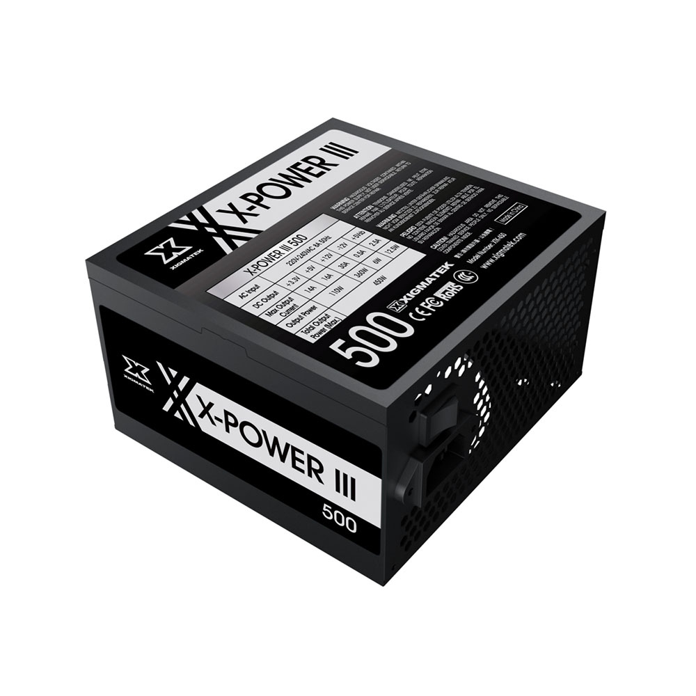 Nguồn máy tính XIGMATEK X-POWER III X-500 450W 85% Efficiency EN45976