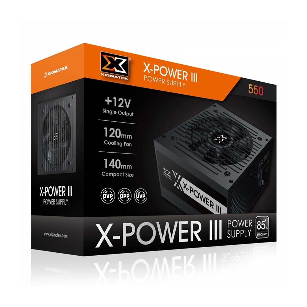 Nguồn máy tính XIGMATEK X-POWER III X-550 500W 85% Efficiency EN45983