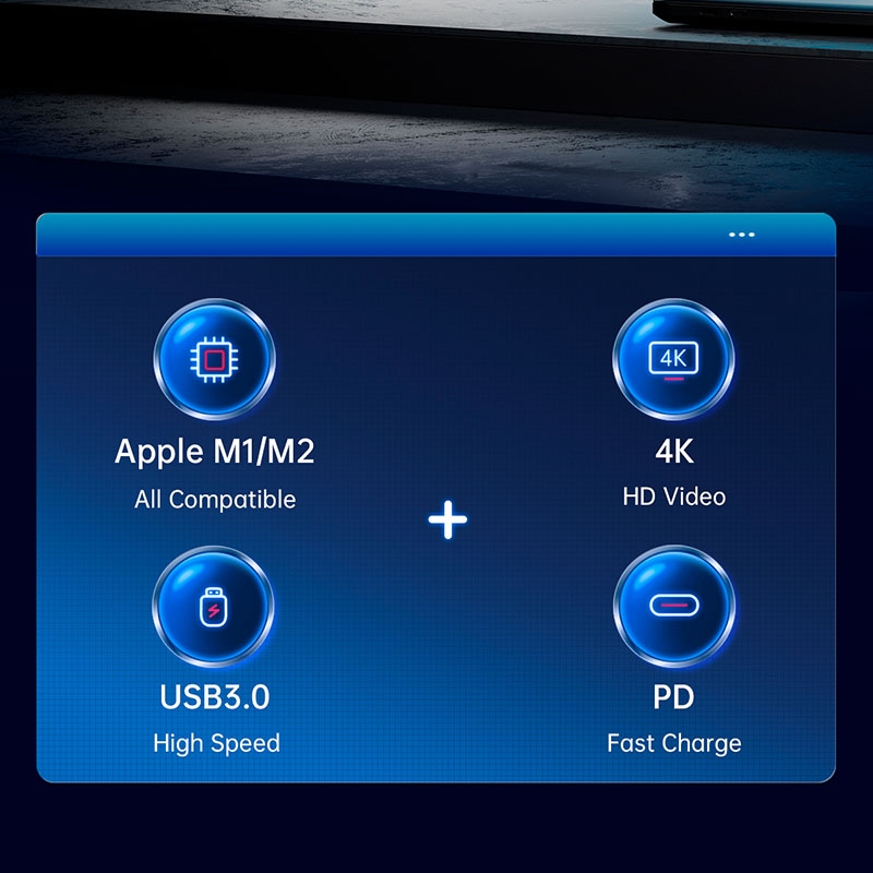 Bộ chia USB Type-C ra 6 cổng Orico PW11-6P-GY-EP