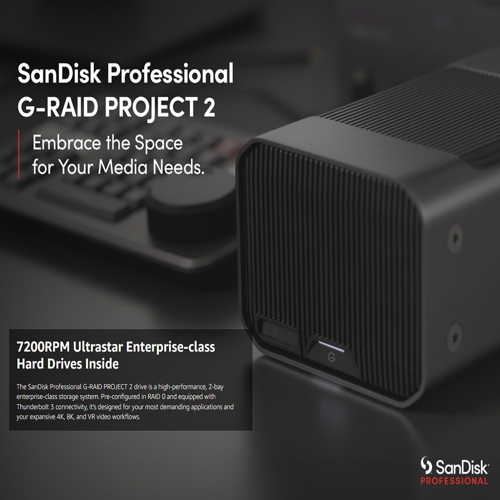 Ổ cứng để bàn HDD WD G-RAID Project 2 16TB SDPHK2H-016T-SBAAD