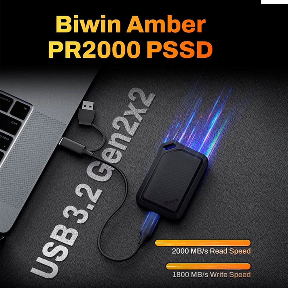 Ổ cứng di động SSD 4TB Biwin Amber PR2000 1900 MB/s BAPR20004TB-RGH